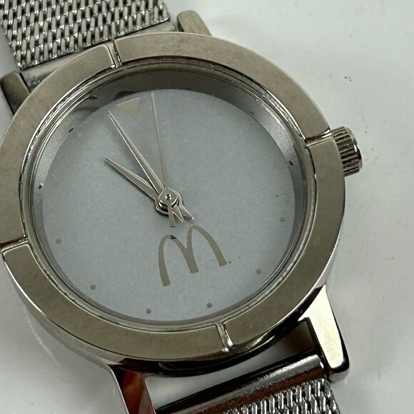 Sweda McDonalds Watch Women Silver Tone Mesh Band New Battery main image 5